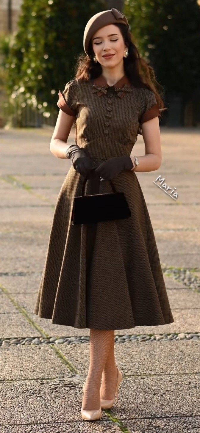 Conjunto de Vestido Vintage